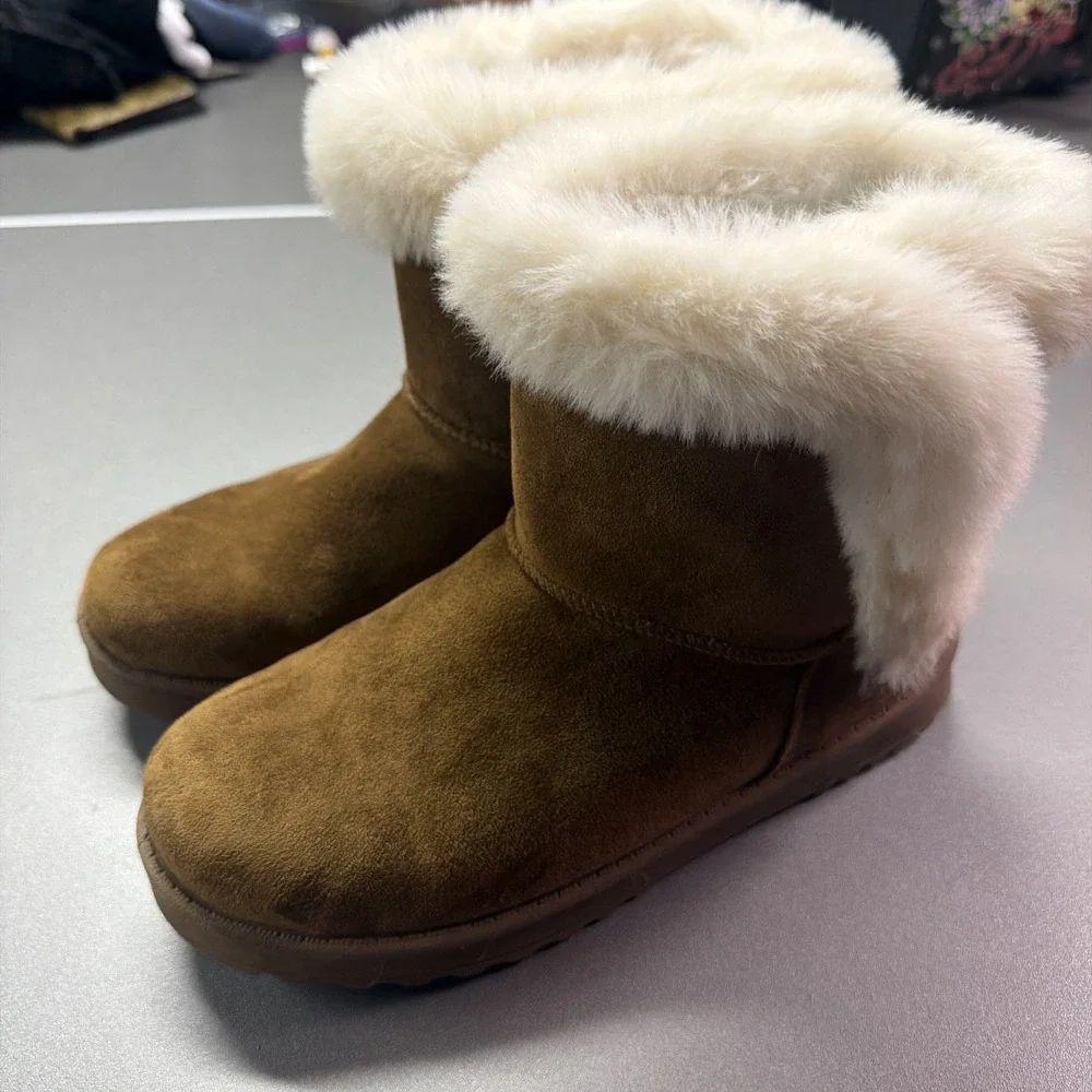So Goods For‎ Life Paulina BrownFurry Boots - Womens 8 Great